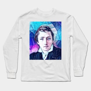 Heinrich Heine Snowy Portrait | Heinrich Heine Artwork 13 Long Sleeve T-Shirt